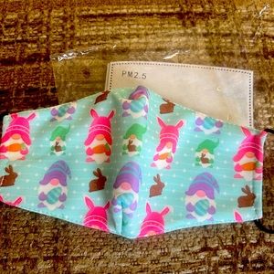 Bunny and Easter Gnome Face Mask